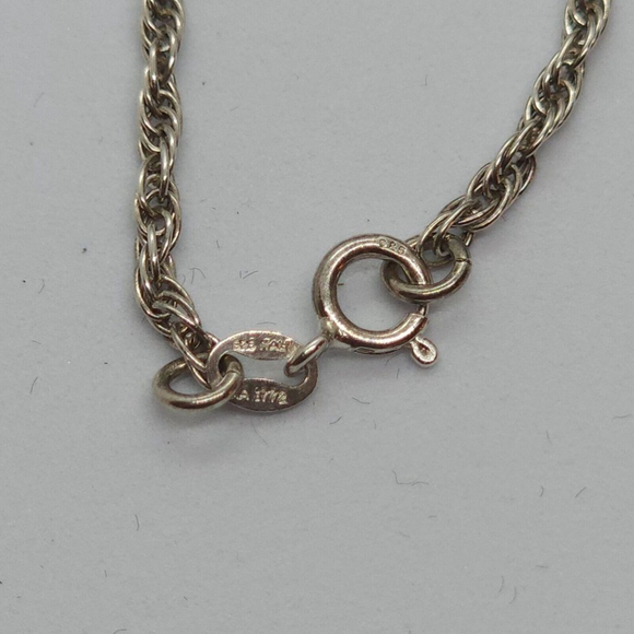 Italian Sterling Silver Karizia Spa1772 Rope Chain Textured Puff Heart Bracelet - Picture 4 of 6